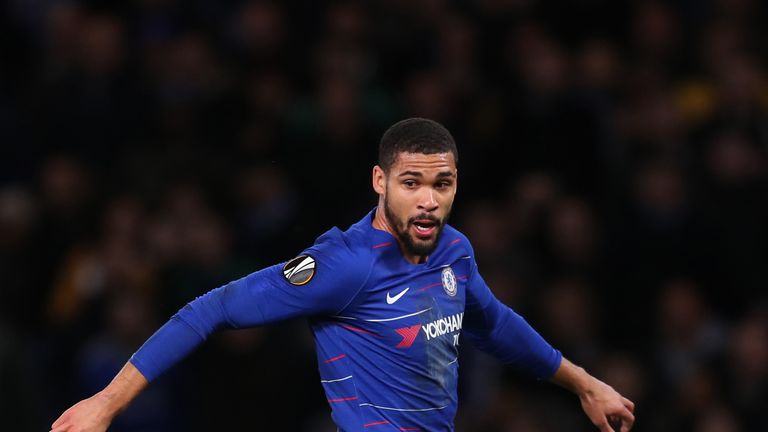 Ruben Loftus-Cheek of Chelsea during the UEFA Europa League Round of 16 First Leg match between Chelsea and Dynamo Kyiv at Stamford Bridge on March 07, 2019 in London, England.