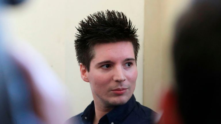 Rui Pinto appears in court in Budapest