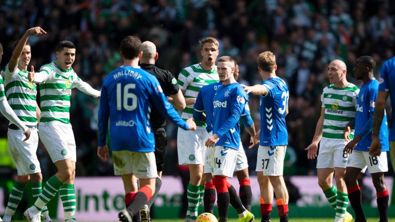 Ryan Kent was involved in an altercation with Brown after Forrest's winner