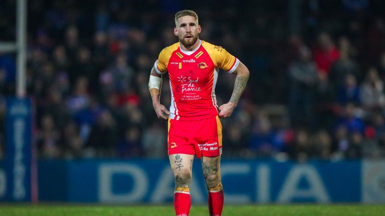 21/02/2019 - Rugby League - Betfred Super League - Wakefield Trinity v Catalans Dragons - The Mobile Rocket Stadium, Wakefield, England - Catalans' Sam Tomkins.