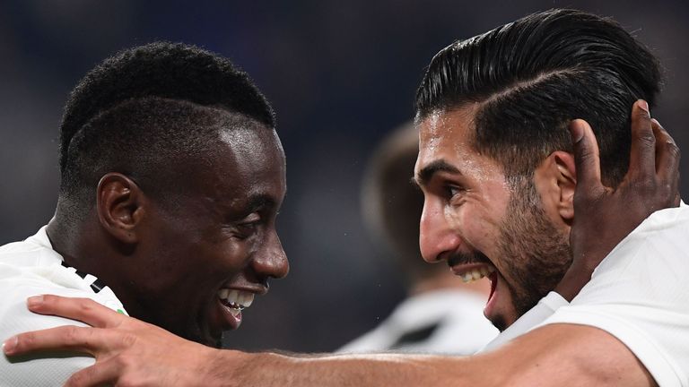 Blaise Matuidi and Emre Can Juventus v Udinese