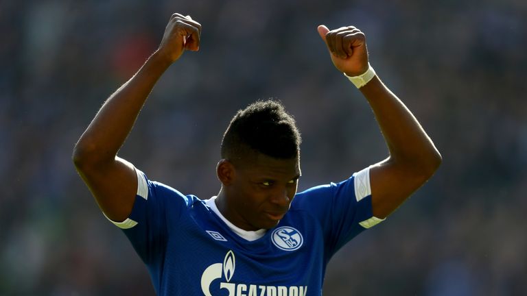  Breel Embolo of Schalke reacts during the Bundesliga match between Hannover 96 and FC Schalke 04 at HDI-Arena on March 31, 2019 in Hanover, Germany. (Photo by Martin Rose/Bongarts/Getty Images)