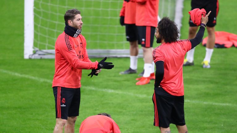 Sergio Ramos played down a confrontation with Marcelo (R)