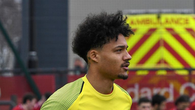 Liverpool's Shamal George during the Premier League Cup game at The Kirkby Academy