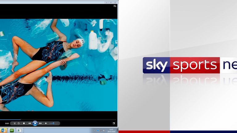 Synchronised swimmers Kate Shortman and Isabelle Thorpe make a stand against plastic pollution