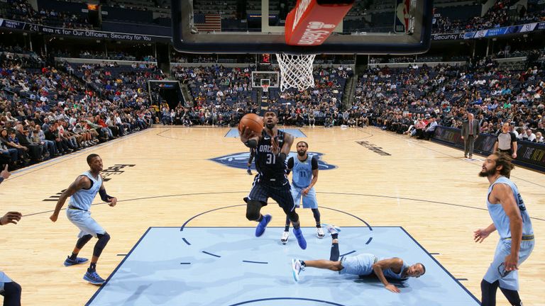 Terrence Ross of the Orlando Magic shoots the ball against the Memphis Grizzlies