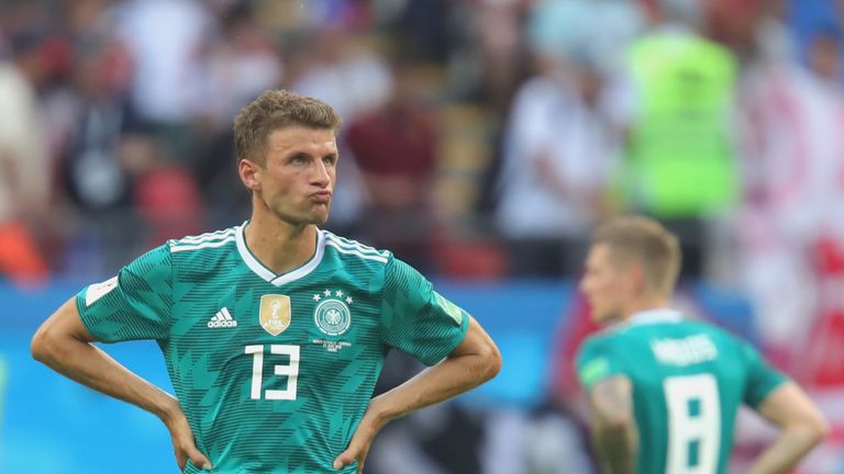 Thomas Muller during the 2018 FIFA World Cup Russia group F match between Korea Republic and Germany at Kazan Arena on June 27, 2018 in Kazan, Russia.