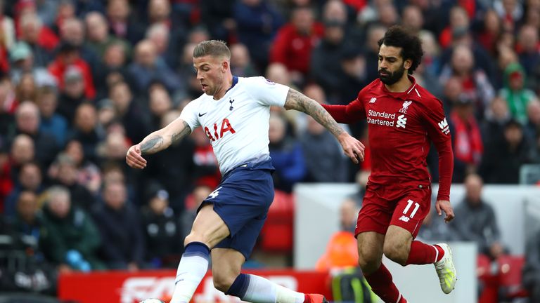 Toby Alderweireld Liverpool v Tottenham