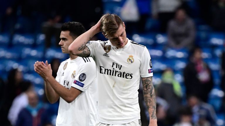Toni Kroos reacts to Real Madrid's Champions League exit