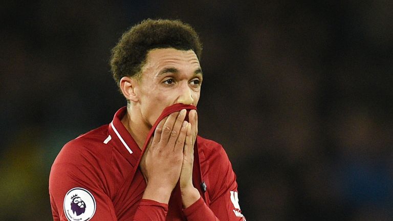 Liverpool Trent Alexander-Arnold after Everton draw