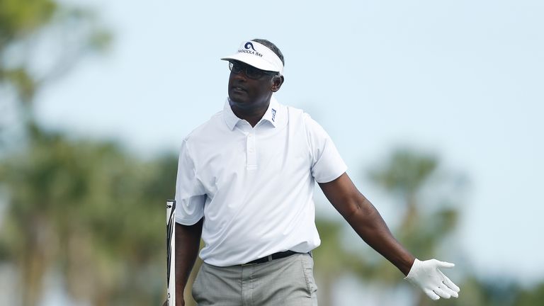 Vijay Singh during the final round of the Honda Classic