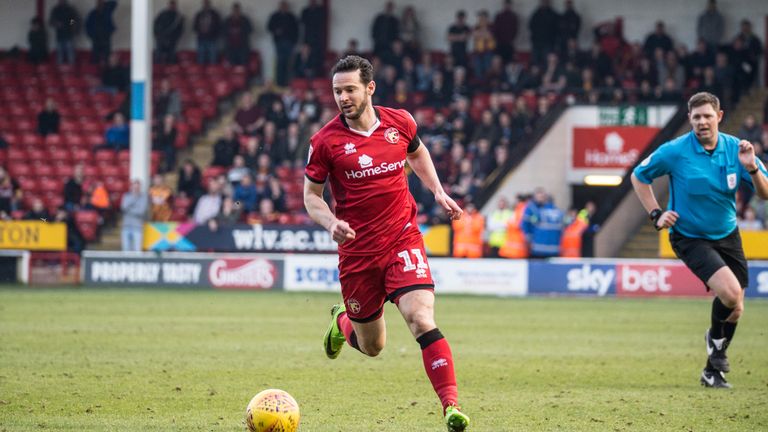 Walsall's Matt Jarvis in action against Bradford [Credit: Walsall FC]