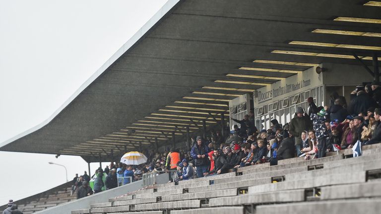 Supporters in Walsh Park prior to the postponement of Waterford v Galway