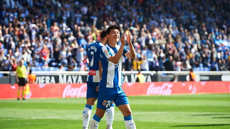 Wu Lei scored his first La Liga goal against Real Valladolid on Saturday
