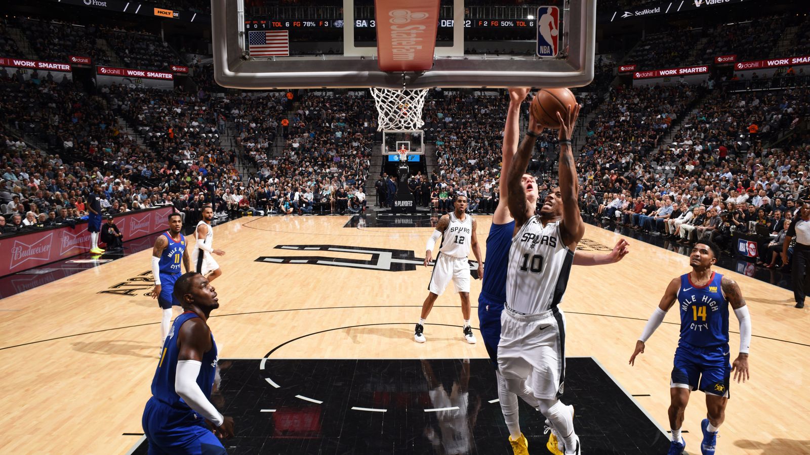 DeMar DeRozan outwits Nuggets after missing free throw in final second of first half in Spurs