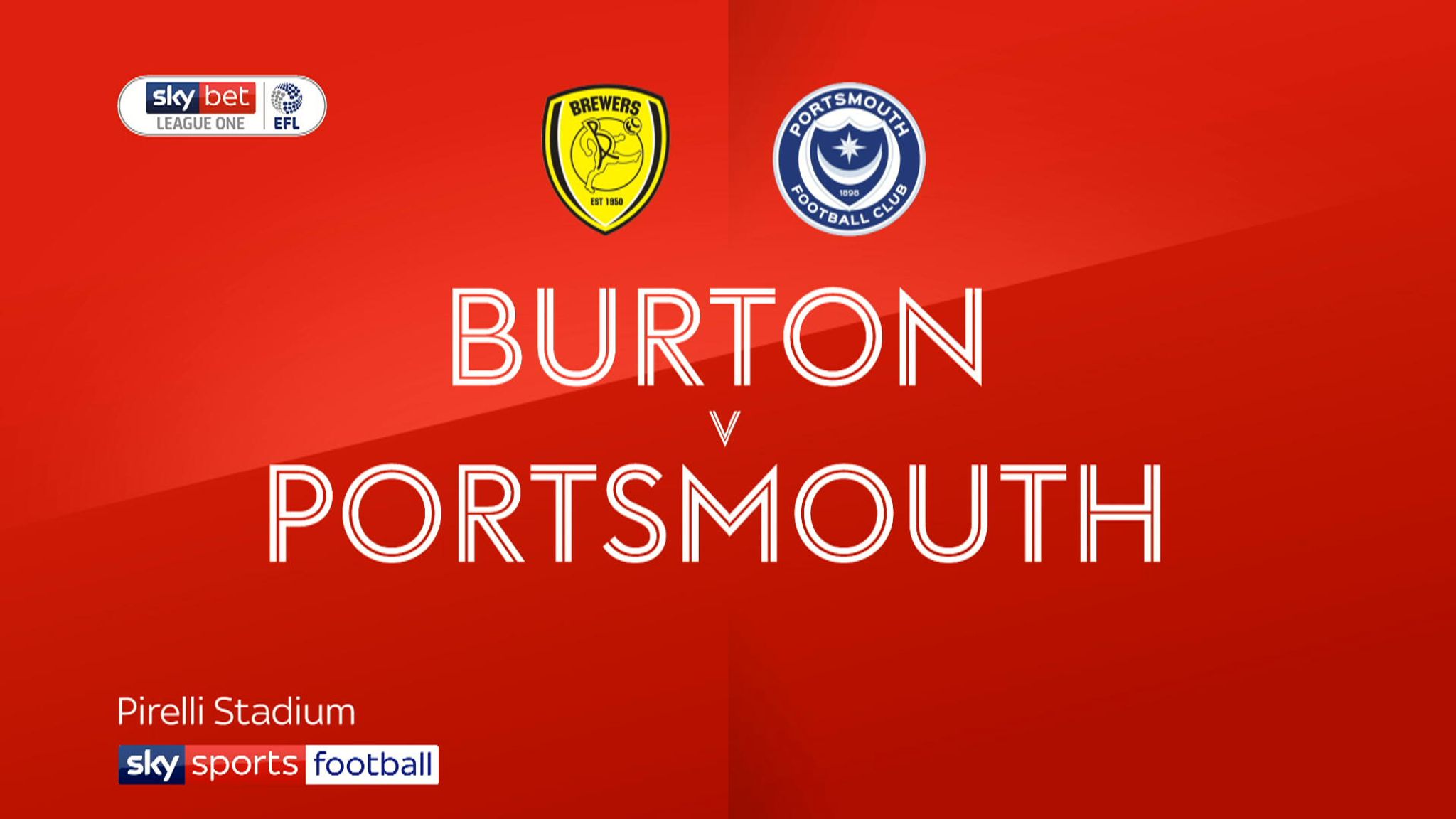 Highlights of the Sky Bet League One match between Burton and Portsmouth