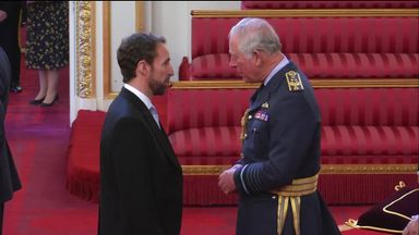 Southgate receives OBE from Prince Charles