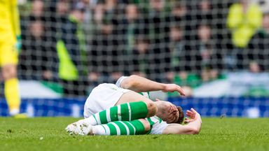 Image of Celtic's Ryan Christie was injured after a collision with Dominic Ball at Hampden Park