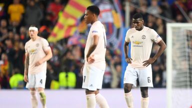 Manchester United were outclassed at the Nou Camp