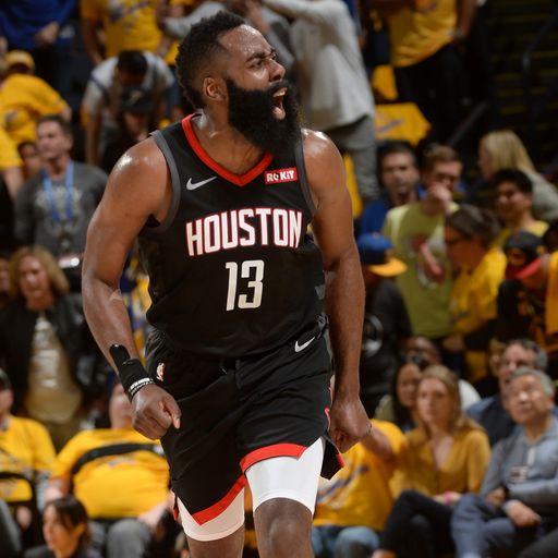 ESPN on X: James Harden with a very colorful outfit before the  Rockets-Warriors game 🎨  / X