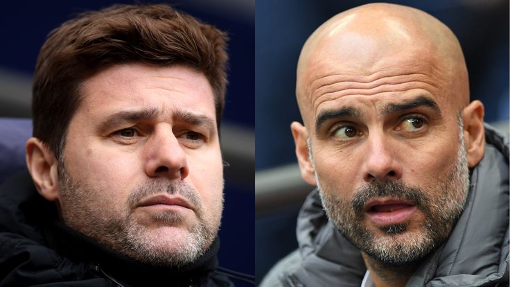 Tottenham's Mauricio Pochettino will pit his wits against Manchester City's Pep Guardiola on Tuesday