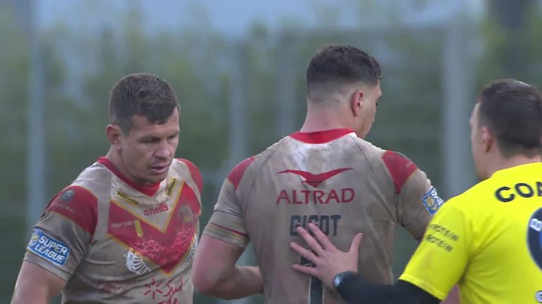 Watch highlights of Catalans Dragons' Super League victory over St Helens in France on Saturday