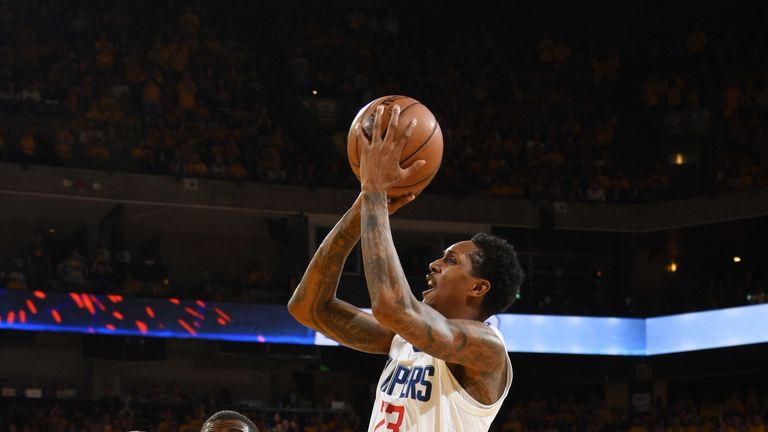 Lou Williams shoots a fadeaway jump shot in Game 5 against Golden State