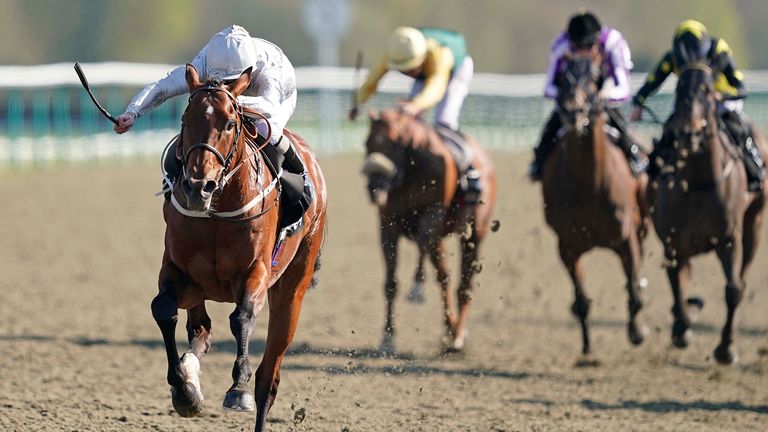 Joe Fanning riding Matterhorn to win the Betway Easter Classic All-Weather Middle Distance Championships Conditions Stakes