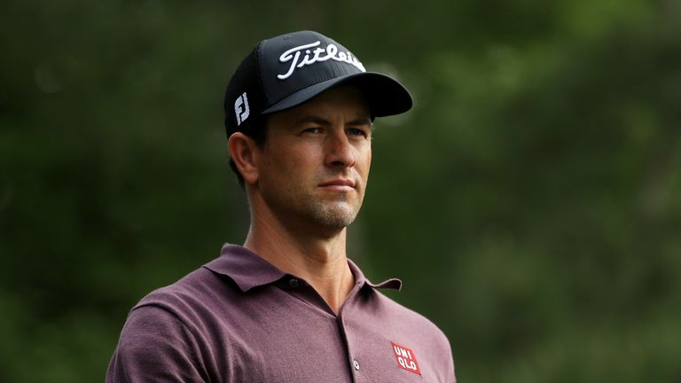 Adam Scott during the first round of the Masters
