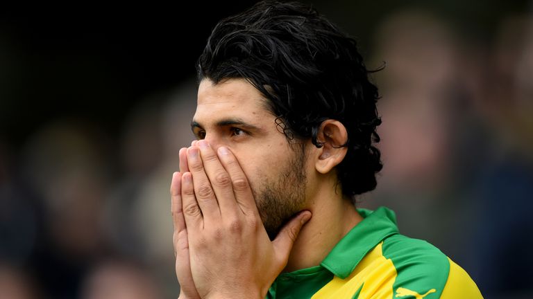 Ahmed Hegazi of West Bromwich Albion walks out prior to the Sky Bet Championship match between Millwall and West Bromwich Albion at The Den on April 06, 2019 in London, England. 