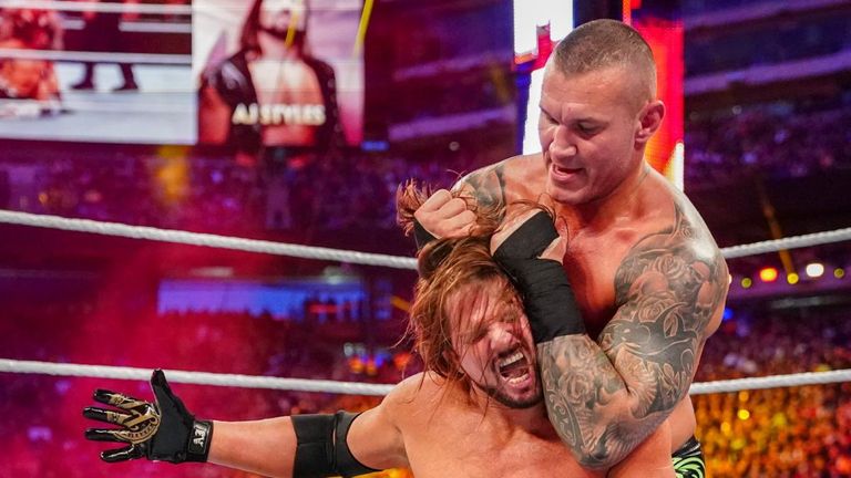 AJ Styles and Randy Orton went toe-to-toe in a match between two WWE legends