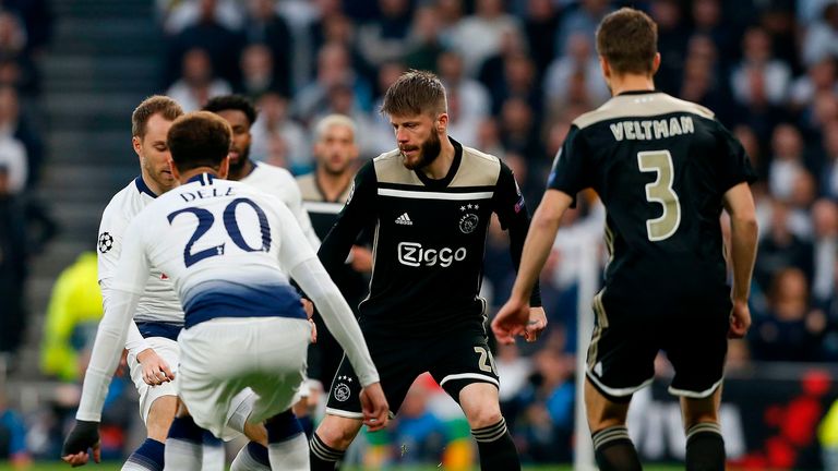 Action from Tottenham vs Ajax in the Champions League