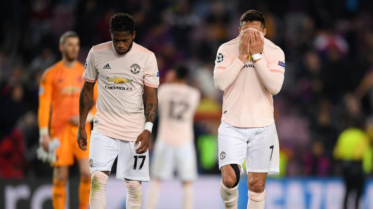 Fred and Alexis Sanchez reflect on Manchester United&#39;s defeat at Barcelona
