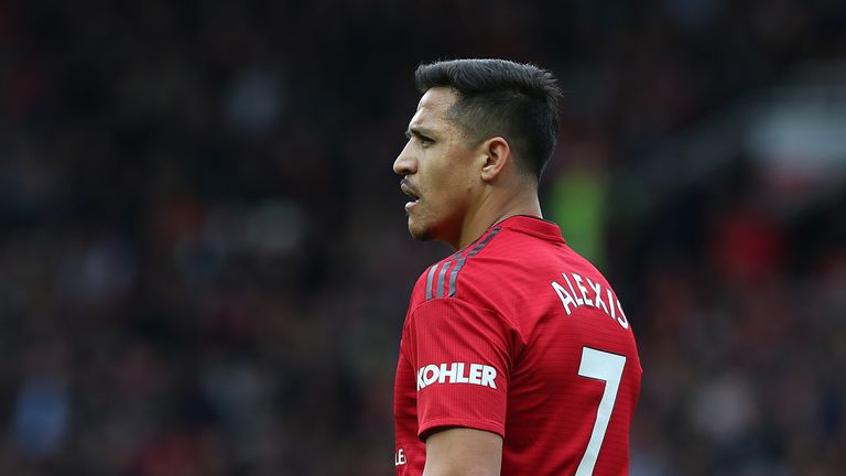 Alexis Sanchez during Manchester United vs Chelsea at Old Trafford