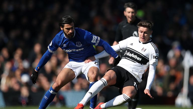 Andre Gomes was involved in an incident with Aleksandar Mitrovic on Saturday