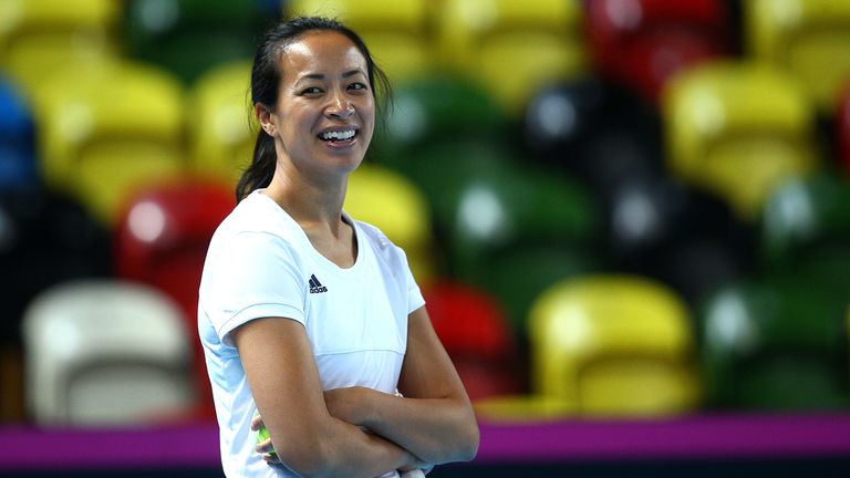 Anne Keothavong prior to Great Britain's Fed Cup tie against Kazakhstan