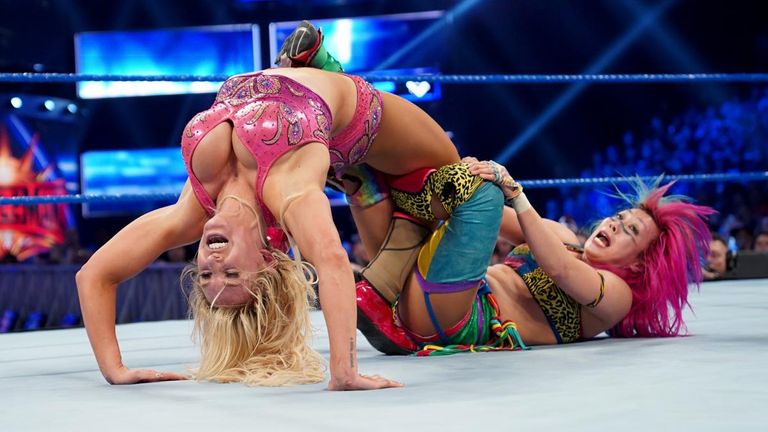 Asuka last week lost her SmackDown title to the woman who has become her WWE nemesis, Charlotte Flair