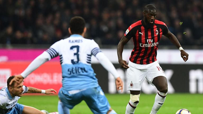 Some supporters of Lazio chanted racial abuse at AC Milan's Tiemoue Bakayoko