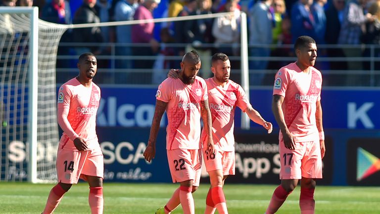 Barcelona were held to a goalless draw by Huesca on Saturday