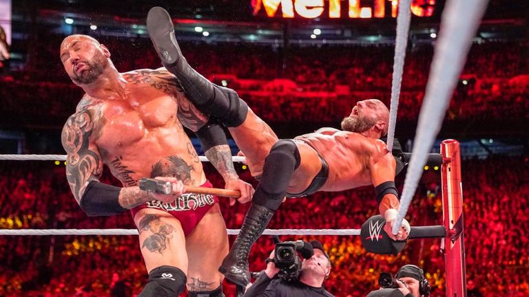 Batista had what has transpired to be his final WWE match on Sunday night, losing to Triple H at WrestleMania