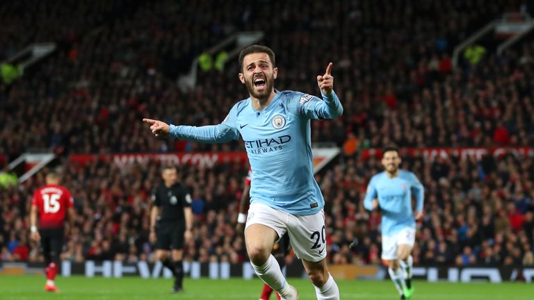 Bernardo Silva broke the deadlock at Old Trafford as City won 2-0 on Wednesday