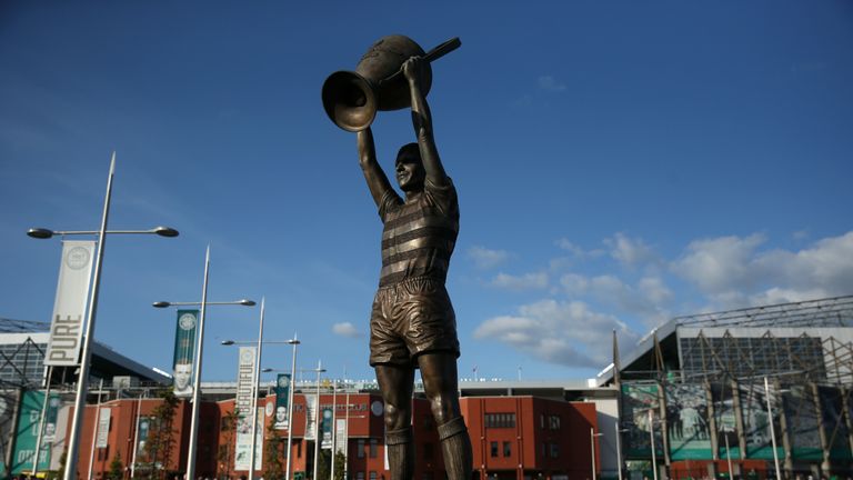 Billy McNeill is immortalised in bronze outside Celtic Park