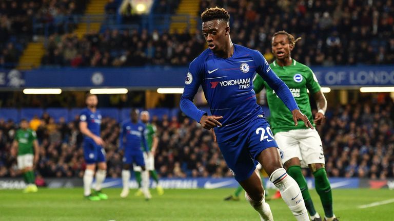 Callum Hudson-Odoi in action for Chelsea