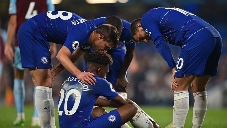 Callum Hudson-Odoi was substituted just before half-time on Monday evening