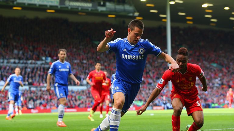 Cesar Azpilicueta in Chelsea's 2014 win over Liverpool