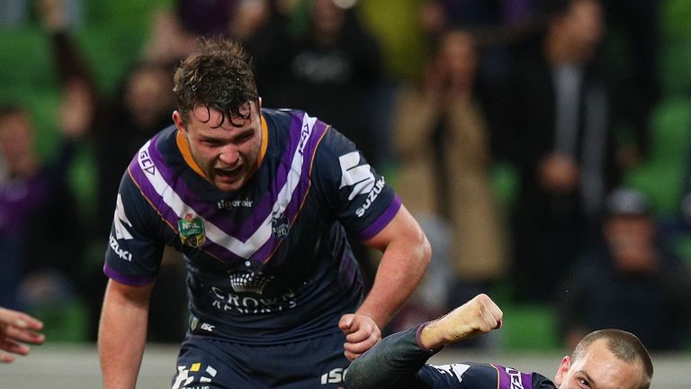 Cheyse Blair during the NRL Qualifying Final match between the Melbourne Storm and the South Sydney Rabbitohs at AAMI Park on September 7, 2018 in Melbourne, Australia.