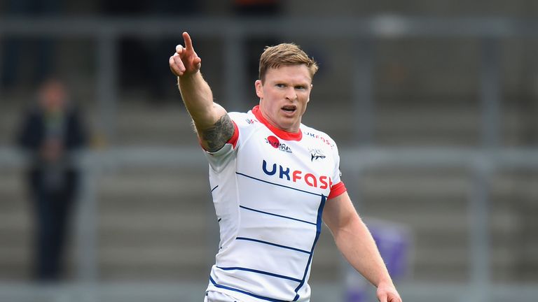  Chris Ashton of Sale Sharks during the Challenge Cup match between Sale Sharks and Connacht Rugby at AJ Bell Stadium on October 20, 2018 in Salford, United Kingdom. 