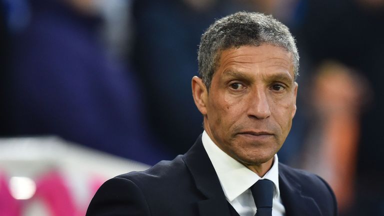 Chris Hughton's Brighton are without a Premier League win since March 9