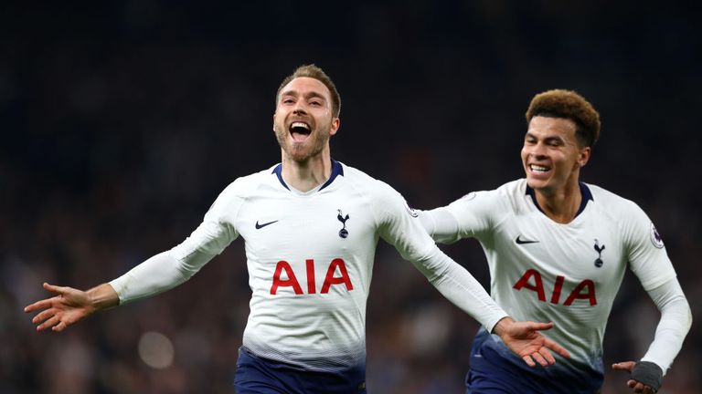 Christian Eriksen struck late to seal a crucial win for Tottenham against Brighton