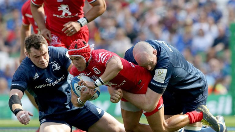 Cian Healy, left, produced another inspirational display for Leinster
